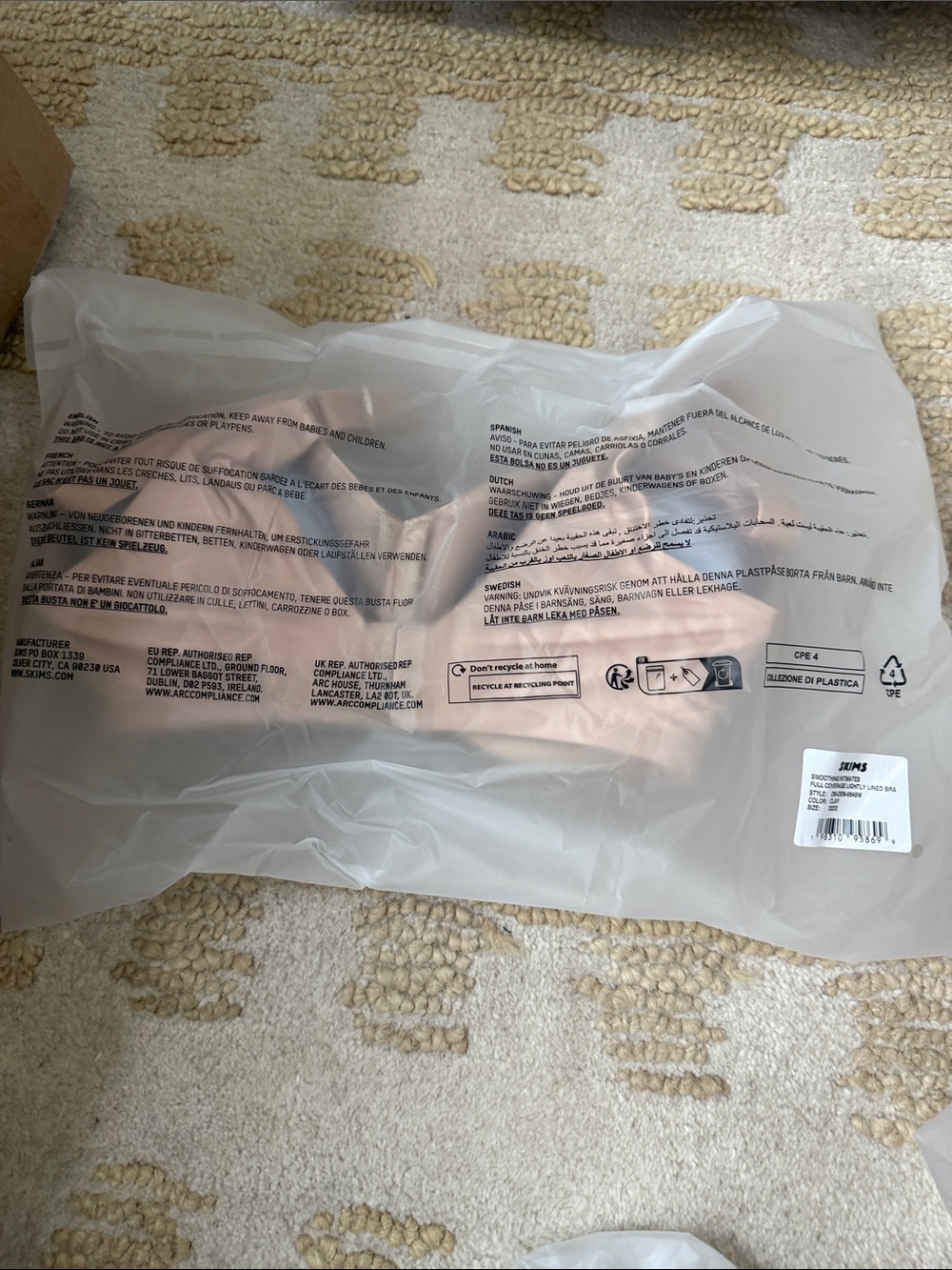 NWT  FULL COVERAGE BRA Smoothing Intimates 32DD  COLOR CLAY - Picture 7 of 8